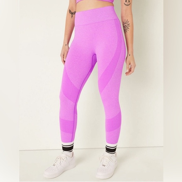 3/$30 🍂 Victoria’s Secret Pink Seamless High-Waist Full Length Workout Leggings - Picture 1 of 11